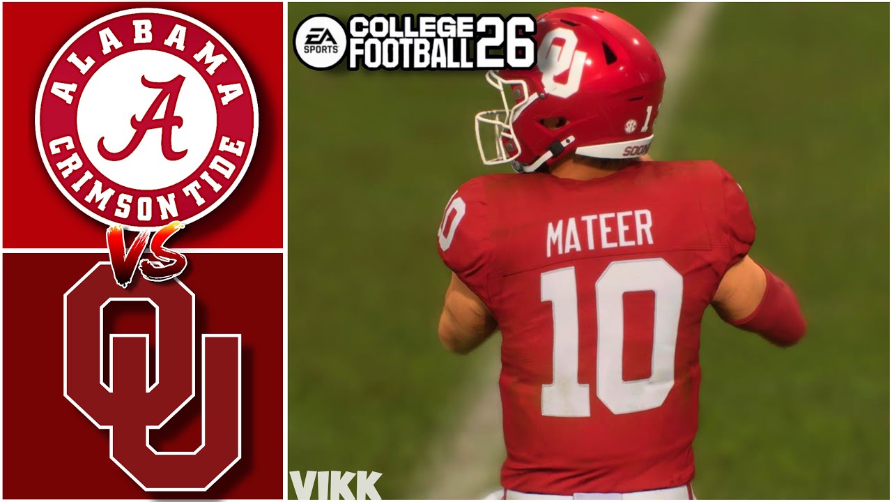 Alabama vs Oklahoma Playoff Simulation (College Football 26) - YouTube