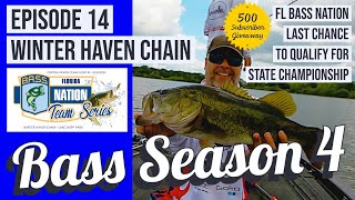 Bass Season 4 FL BASS Nation Winter Haven Chain Central Div State Qualifier #3 Episode 14 +Giveaway