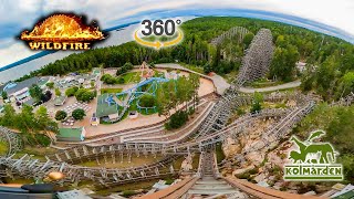 VR 360 Wildfire Roller Coaster On Ride Front Seat POV Kolmården Wildlife Park Sweden 2023 08 12