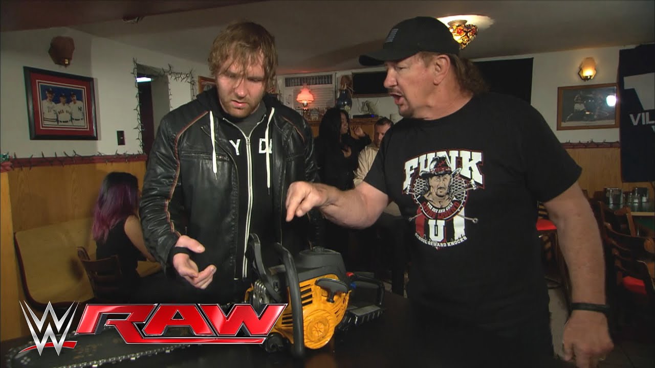 Terry Funk gives Dean Ambrose the means to cut down Brock Lesnar at WrestleMania: Raw, Mar. 21, 2016