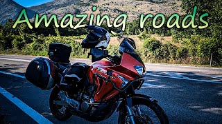 Amazing roads from Montenegro to Bosnia and Herzegovina | Honda Transalp 650