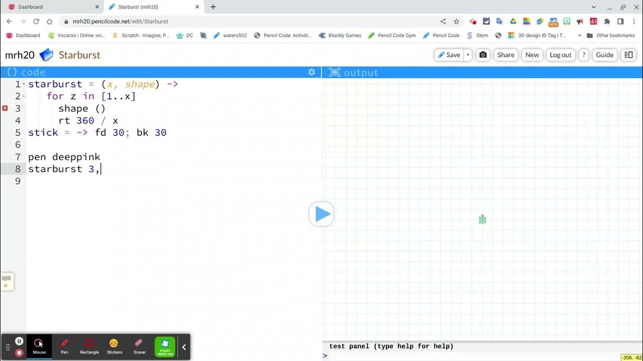Pencil Code: Starburst - YouTube