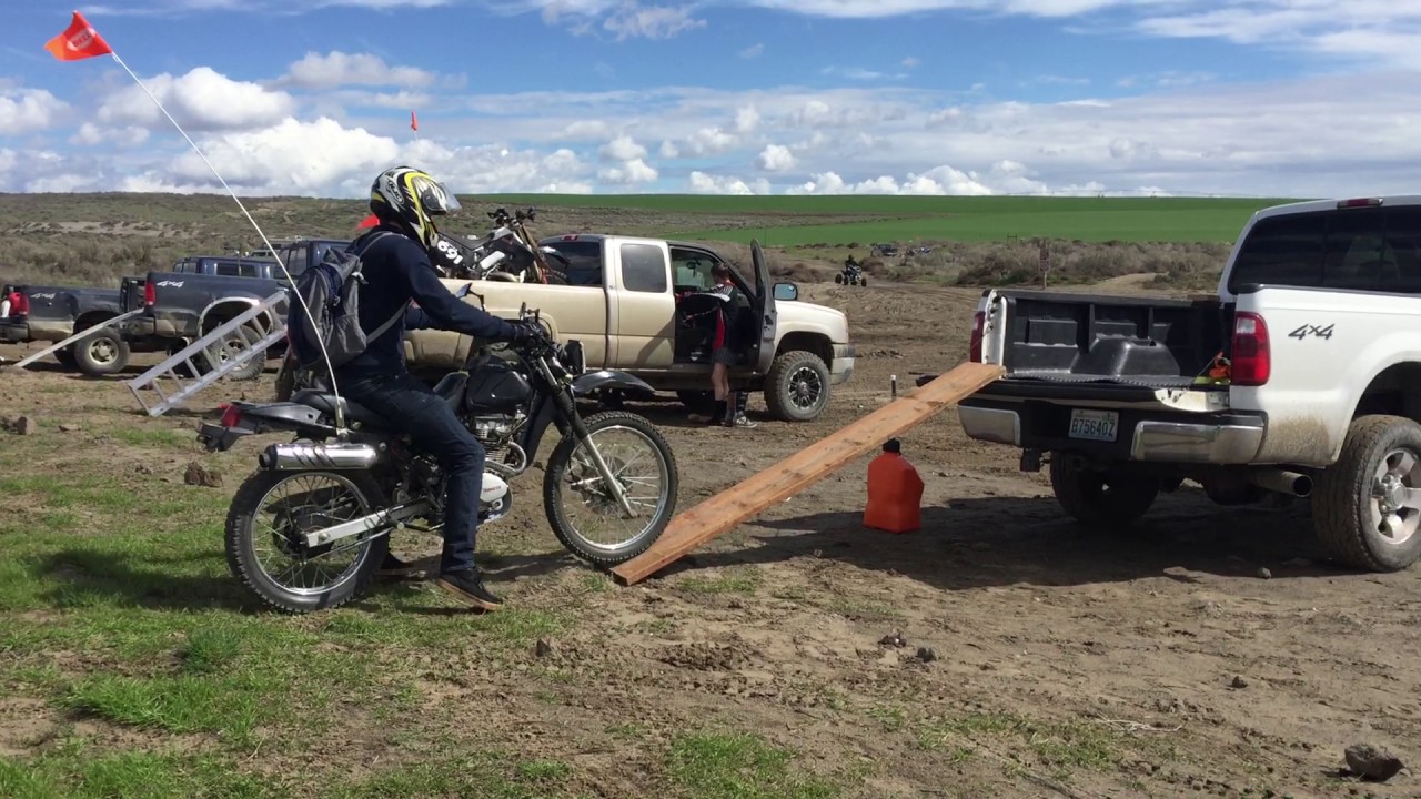 How to Load a dirt bike on a truck YouTube