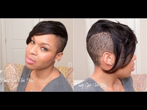 10 Natural Hairstyle Straightened Hair Shaved Sides Maintanence Youtube
