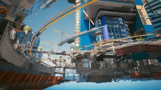 Cyberpunk 2077 exploring out of bounds in Little China, Watson