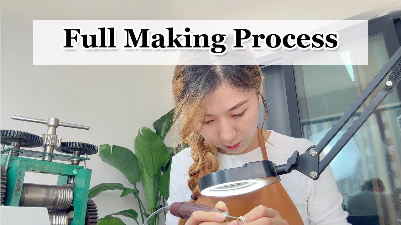 Handmade Sapphire Silver Ring at Home | Full Jewelry Making Process (No Soldering)