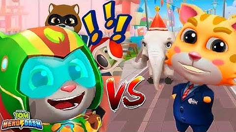Talking tom hero dash vs cat runner who