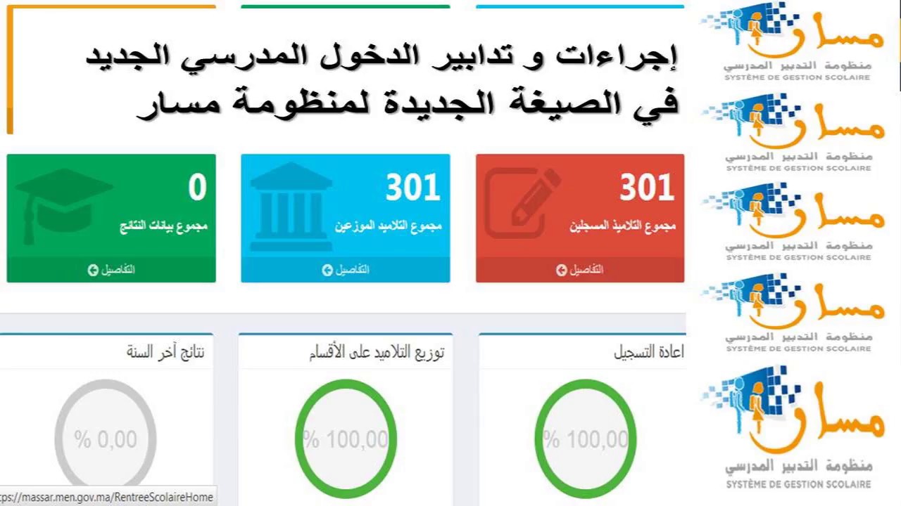إجراءات و تدابير الدخول المدرسي الجديد في الصيغة الجديدة لمنظومة مسار