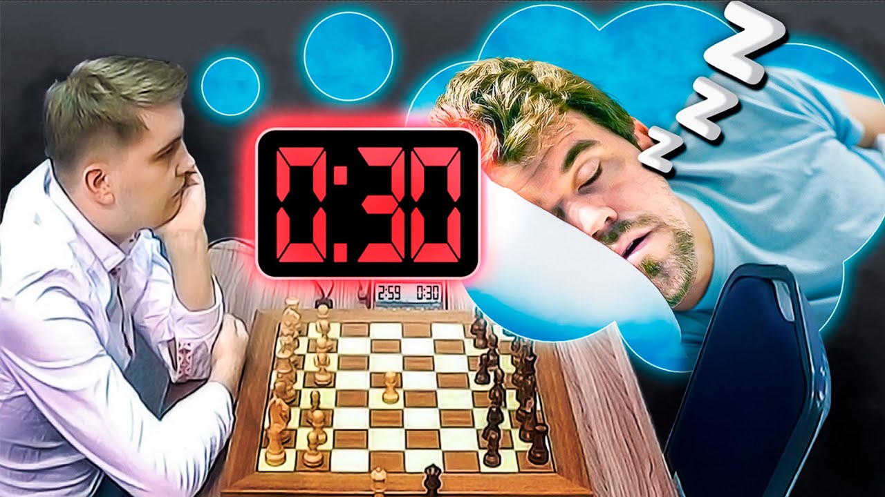 Magnus Carlsen Arrives With Only 30 Seconds To Play