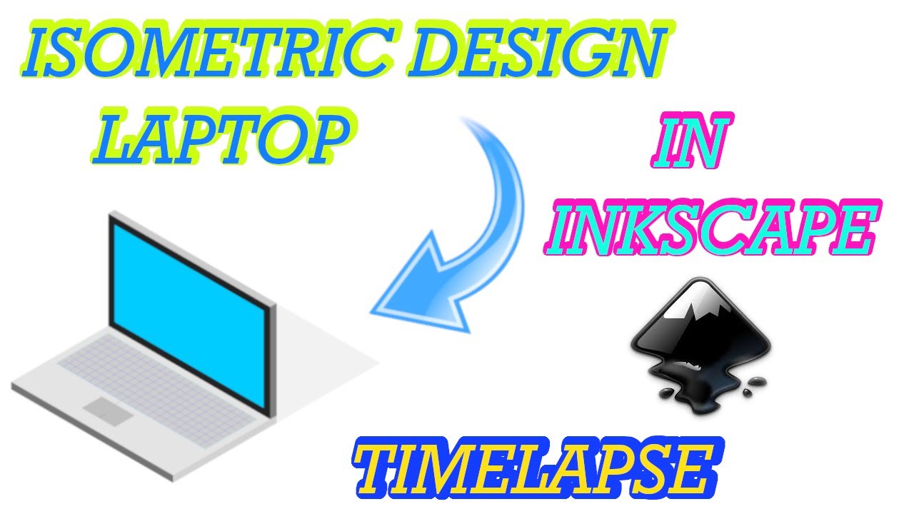 Creating an Isometric Design of Laptop in Inkscape | Time Lapse | Inkscape | Bouquet of Fun