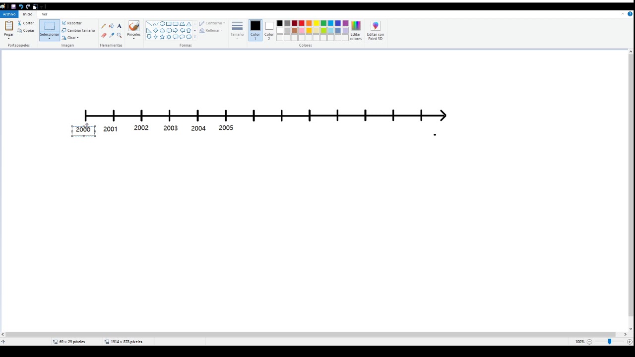 Cómo realizar una línea de tiempo en Paint YouTube