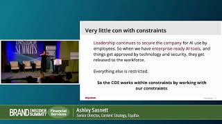 Financial Services Insider Summit, Spring 2026: Ashley Sasnett on AI Adoption within Finance