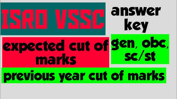 isro vssc cut of marks and answer key