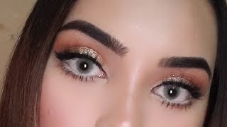 Soft glittery eye Makeup Tutorial for beginners 🥰 screenshot 1
