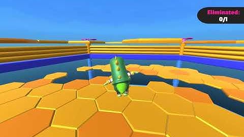 Fall Boys Ultimate Race Tournament multiplayer - dino costume test