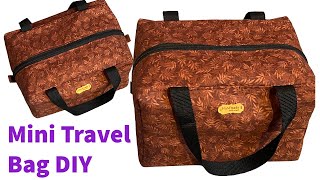 How To Create A Mini Duffle Bag/Easy Bag Sewing Tutorial/Mini Travel Bag DIY/Handbag Sewing Tutorial