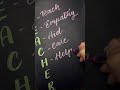 👉 TEACHER Full Form in Calligraphy | Teachers’ Day Special 2025 #shortsfeed