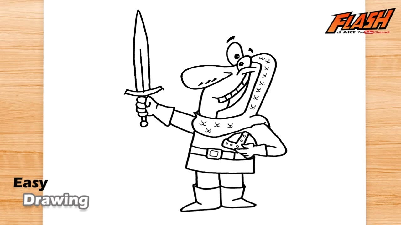 how to draw CASTLE GUARD step by step - YouTube