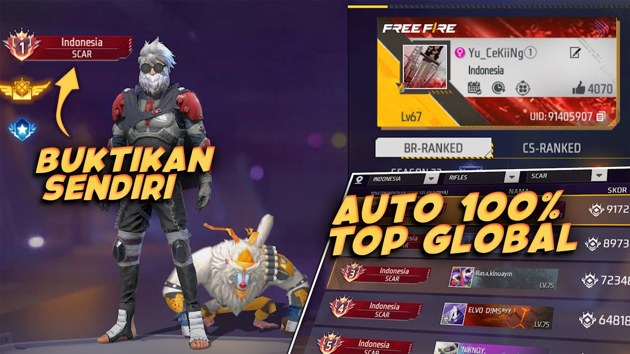 TIPS - TRIK MUDAH JADI TOP GLOBAL WEAPON GLORY LEADERBOARD