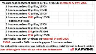 pronostics super loto tirage du vendredi 24 avril 2026-FDJ comment gagner