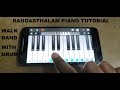 Rangasthalam Song piano lesson (in telugu) on Walkband with drums