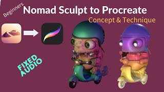 Exporting from nomad sculpt to procreate ( concept and technique)