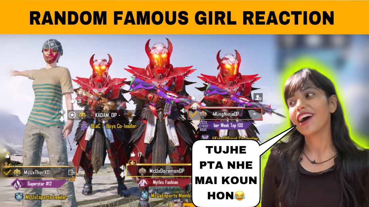 FINALLY I MET FAMOUS GIRL IN PUBG😍| SHE GOT SHOCKED AFTER SEEING MY GAMEPLAY😂
