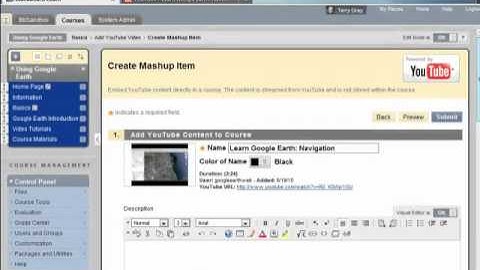 How to Embed a YouTube Video in Blackboard 9