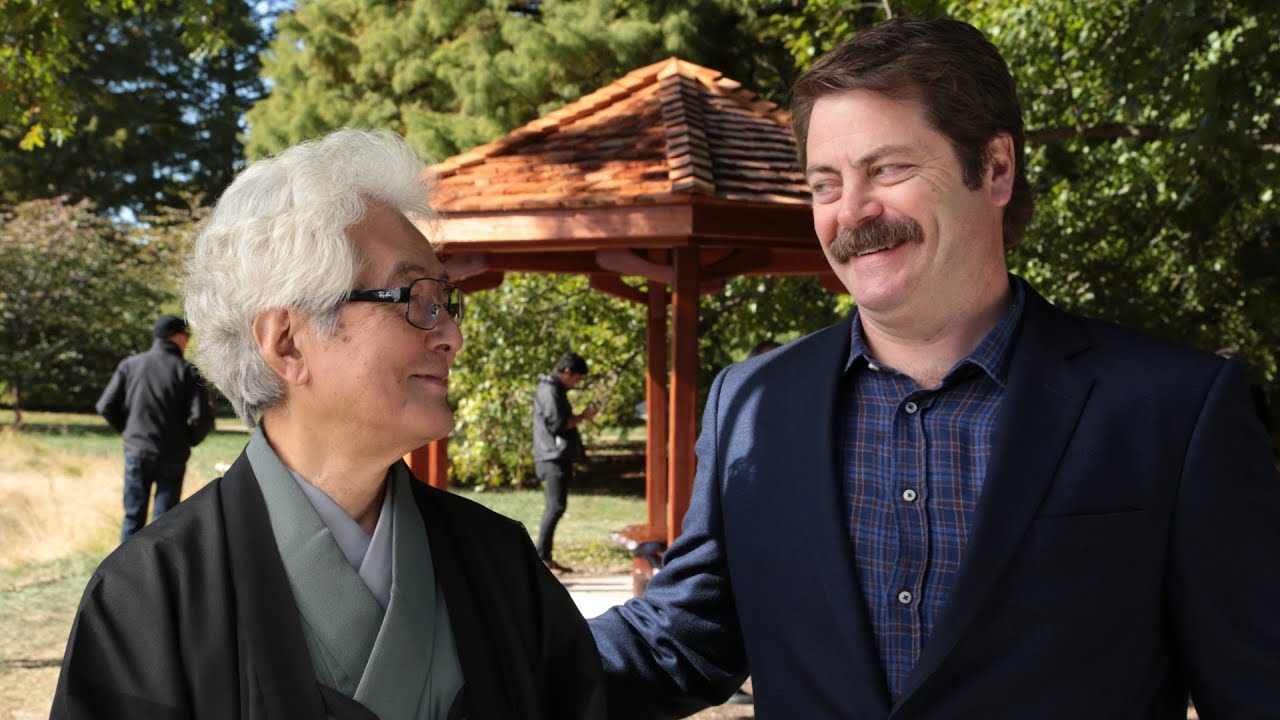 Illinois Alum Nick Offerman Builds Gazebo in Tribute to Professor Shozo Sato