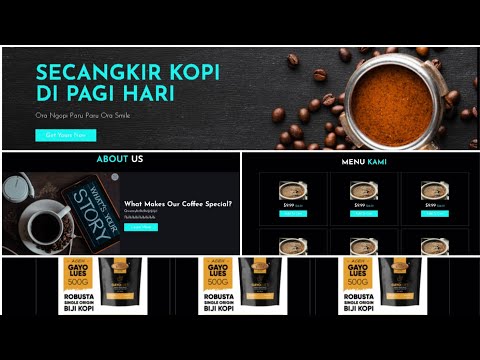Free Template Responsif Website Coffee Shop || Template Gratis Website Coffee Shop Html, css