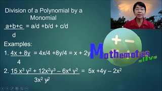 Algebra Lesson 7- Division of Polynomials- MATHEMATICS ALIVE