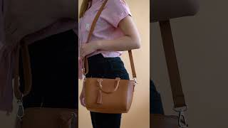 MINERVA Top Handle Sling Bag in Dark Brown