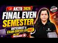 AKTU 2026 Big Update! | Final Even Semester Datesheet & Exam Center List OUT! | PW