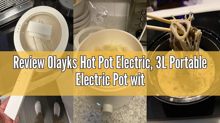 Review Olayks Hot Pot Electric, 3L Portable Electric Pot with Ceramic Non-stick Coating, Dual Power