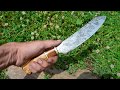 кухонный нож"сантоку" из шх 15 с травлением рисунка\Santoku knife with etching pattern.三徳包丁とパターン