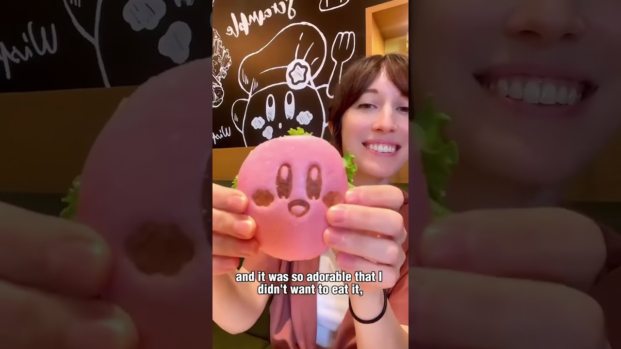ВСЯ самая милая еда, которую мы попробовали в кафе Kirby в Токио 😋🌟