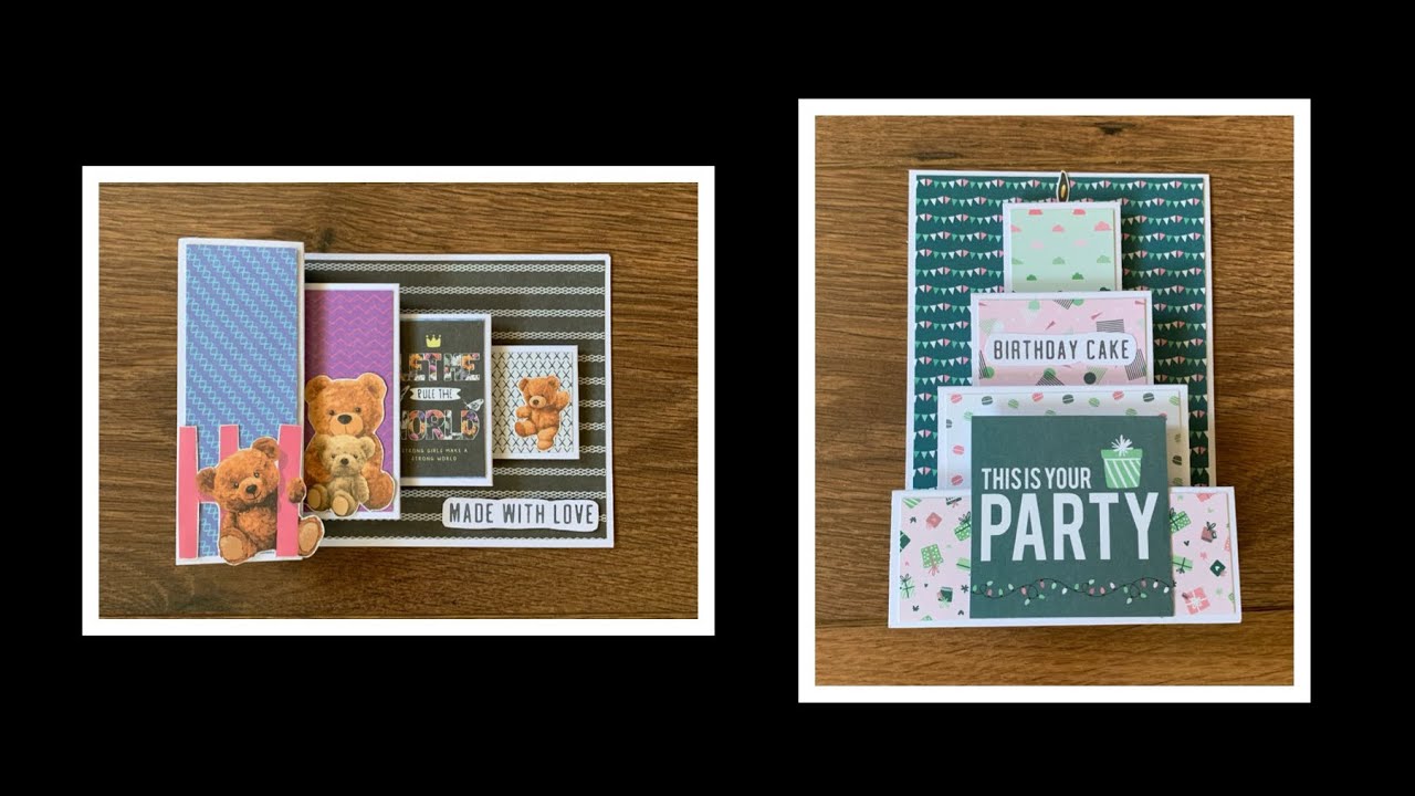 TUTO SCRAP Carte Escalier 🧸🎂2 versions 🎂🧸