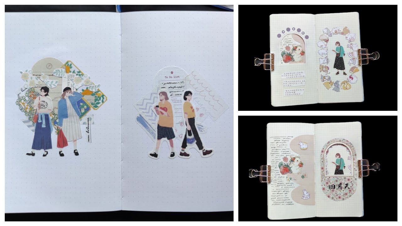 3个主题的手帐拼贴:兔子开会及其他 3 themed journal decoration: bunny meeting and others ...