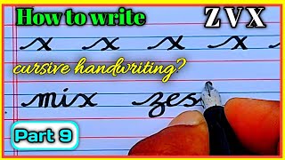 Cursive Writing For Beginners Cursive Handwriting Practice Writing Small Alphabets Part 9