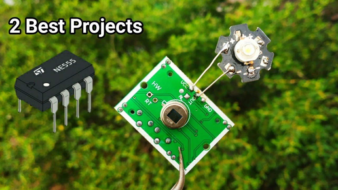 Top 2 new invention || 555 timer ic, motion sensor || - YouTube