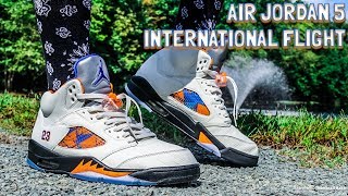 air jordan 5 international flight on feet