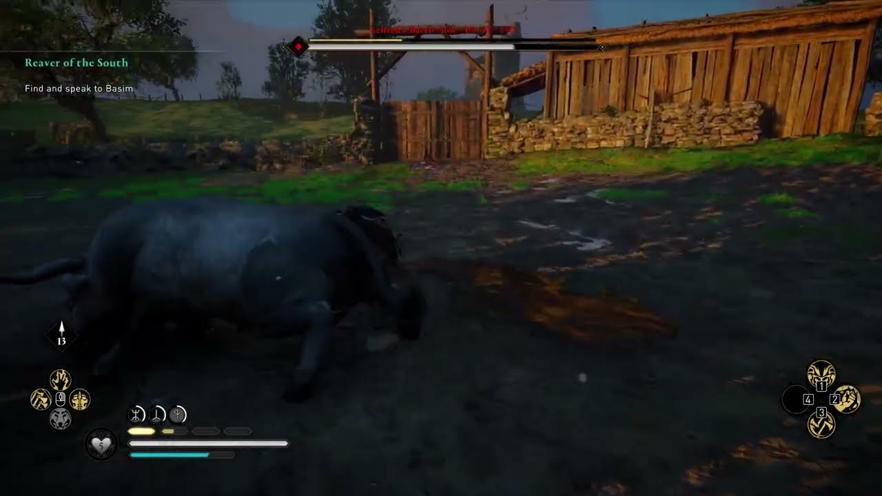 Aelfred's Battle-Sow Boss Fight Assassin's Creed Valhalla Gameplay PC HD