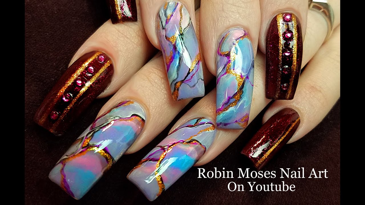 DIY Granite Nails Diva Stone Effects Nail Art Design Tutorial YouTube