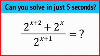 Can You Solve This Exponential Puzzle in Just 5 Seconds 🤯 | 99% Fail!