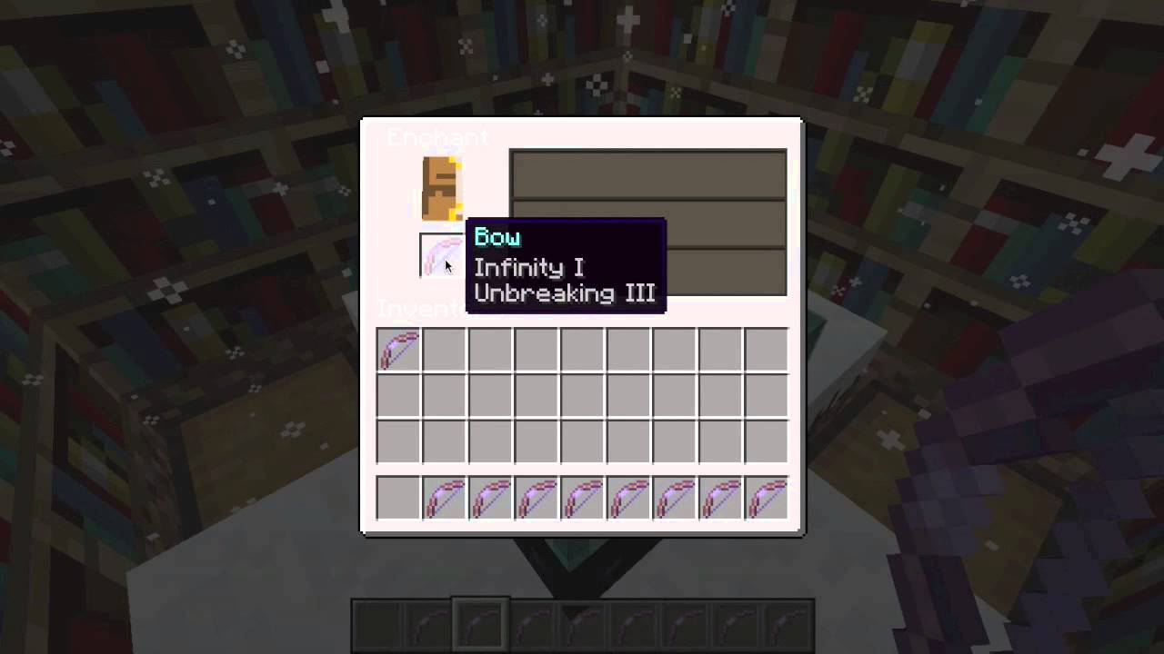 Minecraft How To Read Enchantments (Infinity) YouTube