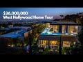 Quick tour of an immaculate 26m west hollywood luxury home with amazing views  home tour