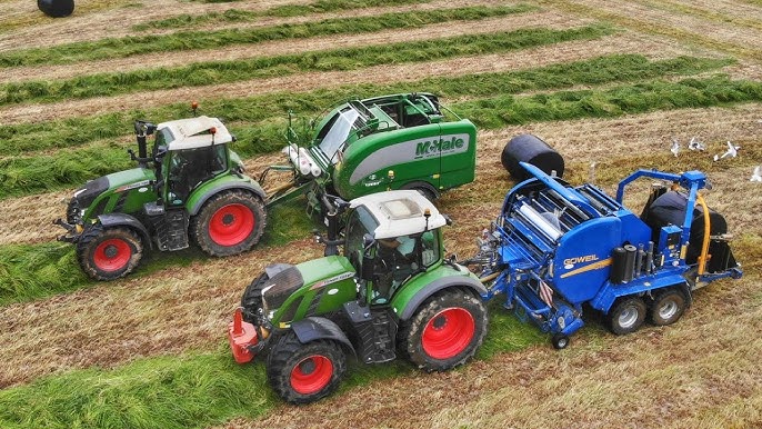 ETA PINABEL / Fendt 722 et kombi Goweil G1 F125 (bottes enrubanné) 