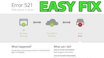 How To Fix Web Server is Down Error 521 in Google Chrome and Mozilla Firefox