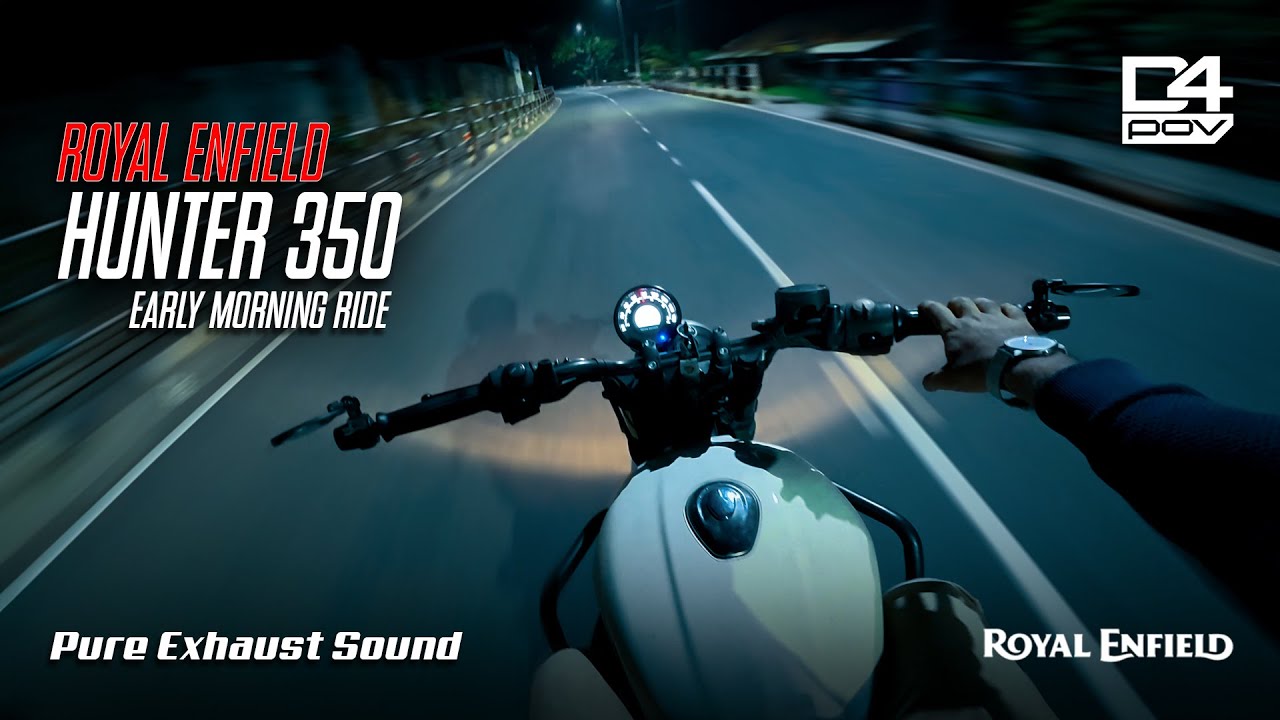 Royal Enfield Hunter 350 Early Morning Ride | POV Ride #57 | RAW Pure Sound 4KVideo | #djiaction5pro