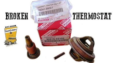Toyota LandCruiser broken thermostat - FJ40 BJ40 BJ42 3B - engine stays cold - engine not heating up